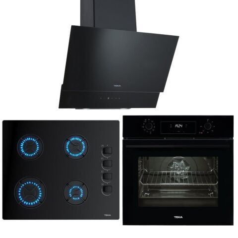Teka CHEF 5 Siyah Ankastre Set ( HAK 625 BK BÖREK ŞEFİM - GBE 64002 BK -  ATV 60 BK )