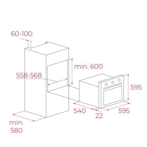 Teka CHEF 5 Siyah Ankastre Set ( HAK 625 BK BÖREK ŞEFİM - GBE 64002 BK -  ATV 60 BK )