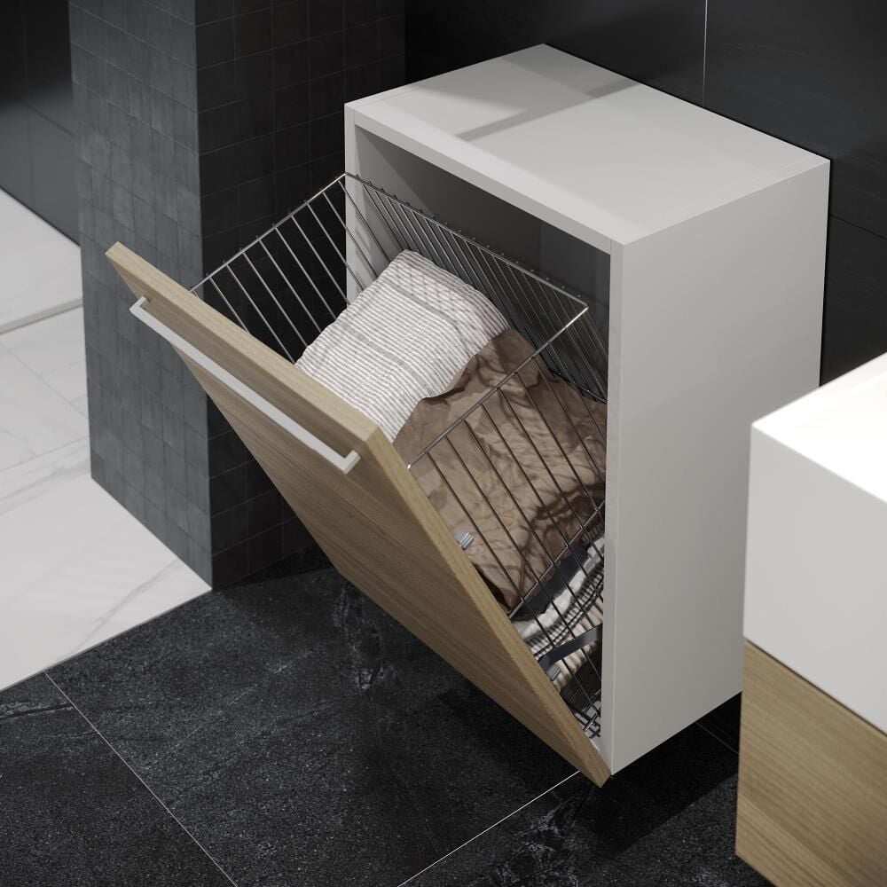 Starax S-8013 Kapağa Monte Çamaşır Sepeti Krom 40 Cm