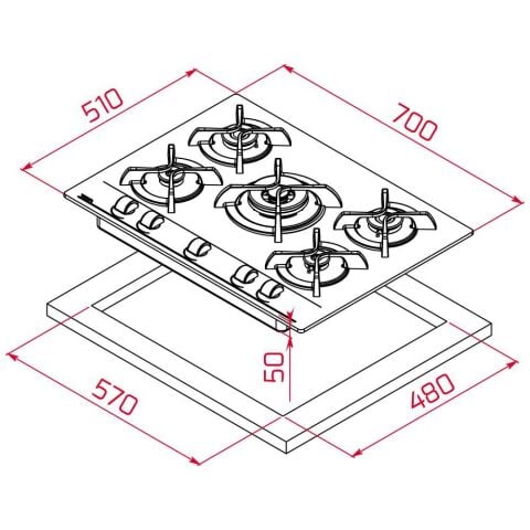 Teka Siyah Ankastre Set (ATV 90-GBC 75030 KBC-HAK 629 BK AUTOPERFECT)