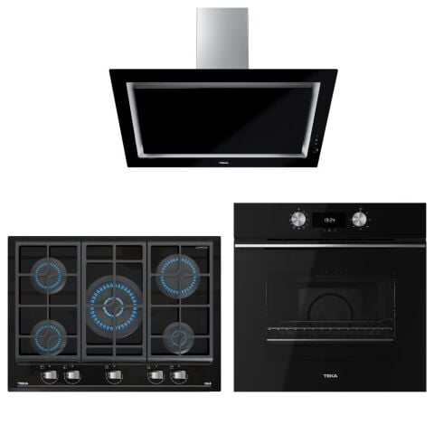 Teka Urban Serisi Siyah Set ( HLB 8400 BK - GZC 75330 XBC BK  - DLV 98660 BK TOS )