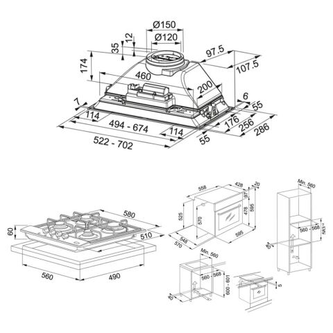 Franke Ankastre Set (Fbı 525 GR/500 Aspiratör - Fhnl 604 4g Xs E Ocak - Fsl 82 H Xs Fırın)