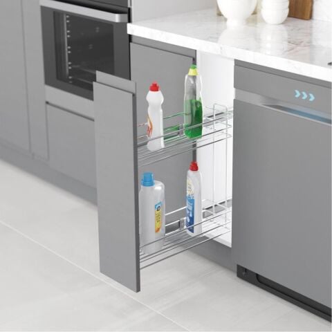 Starax S-2214 Teleskopik Raylı Deterjanlık Krom 25 Cm