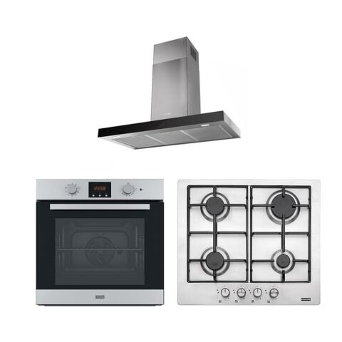 Franke Ankastre Set (Faber Stilo Glass Smart X V A60 Davlumbaz - FHNL 604 4g Xs E Ocak - FSL 86 H Xs Inox Fırın)