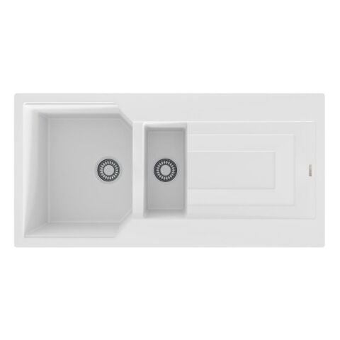 Blackstone ZEUGMA 50X100 CM 1,5 Göz Beyaz Granit Evye