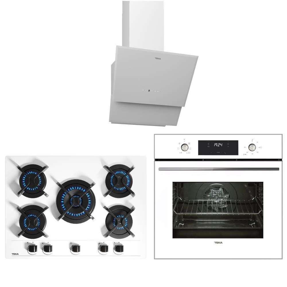 Teka Beyaz Ankastre Set (HAK 627 WH - GBC 75030 WH - TVT 60.1 WH)