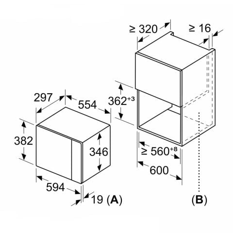 Siemens BE525LMS0 Ankastre 20 LT Mikrodalga Fırın