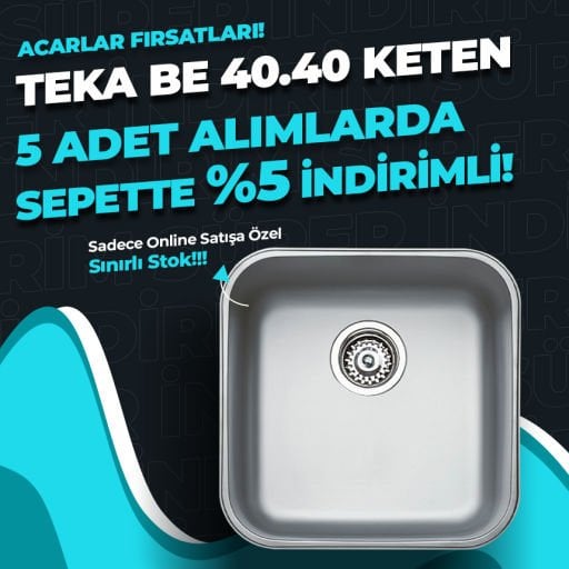 5 ADET TEKA BE 40.40 MİKROKETEN ALANA SEPETTE %5 E
